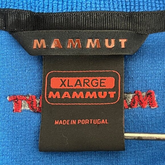 Mammut Full Zip Jacket Sweater Blue XL thumbholes gorpcore sweatshirt mock neck - Picture 2 of 14